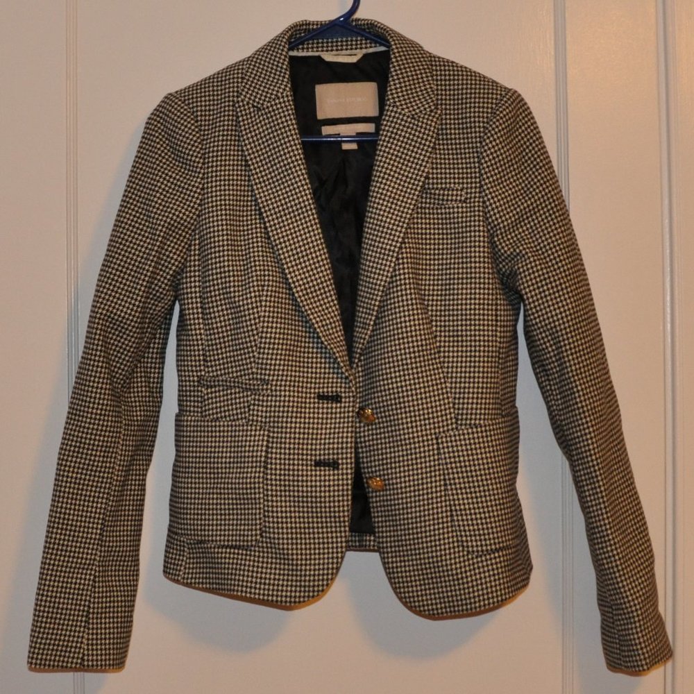 Banana republic houndstooth blazer